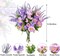 Artificial Silk Flower Bouquet – Purple Rose & Peony Arrangements for Home, Wedding, Table Centerpieces, Indoor & Outdoor Décor, 14"